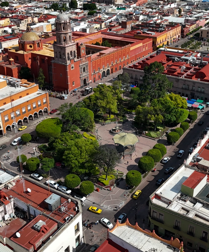 Aerial view of downtown Querétaro